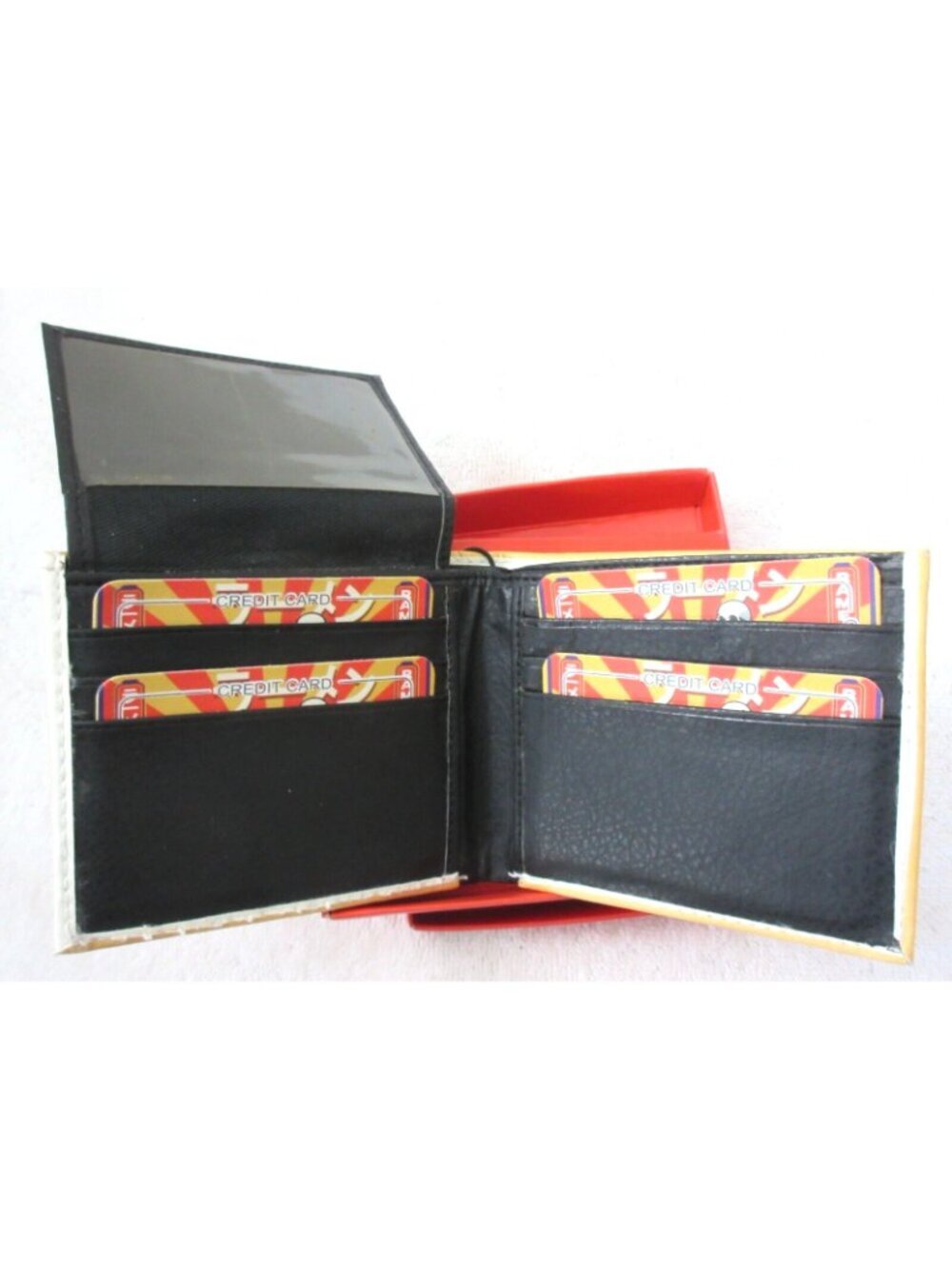 Anime Ramen Noodles Skeleton Fresh and Tasty Print Bi-Fold Vegan Leather Wallet - Picture 3 of 5